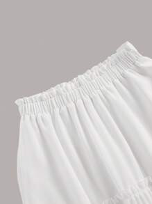 SHEIN MOD Ruffle Skirt Boho Long Skirt Break Solid Frill Trim Ruffle Hem Skirt | SHEIN
