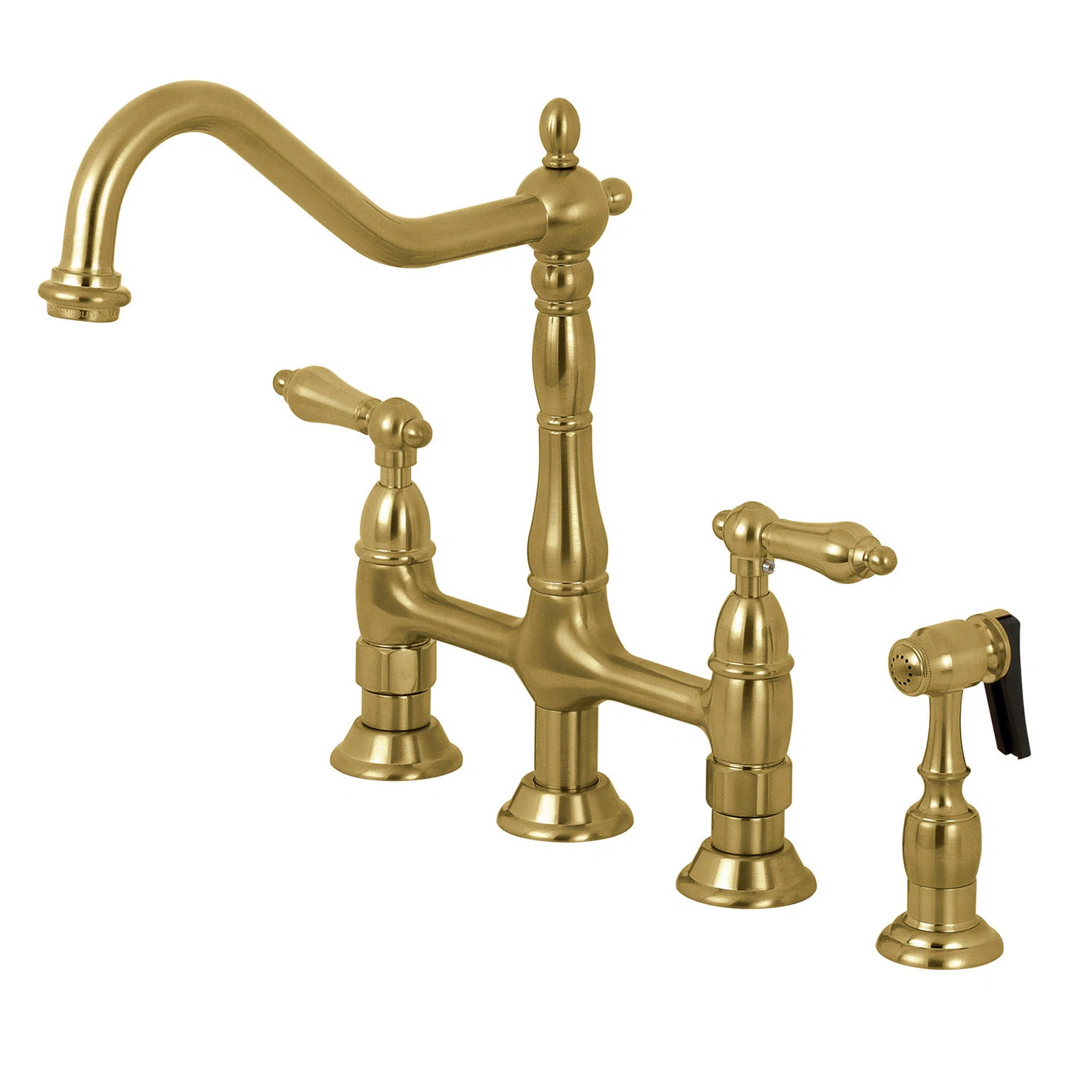 Heritage Bridge Faucet with Side Spray | Wayfair North America