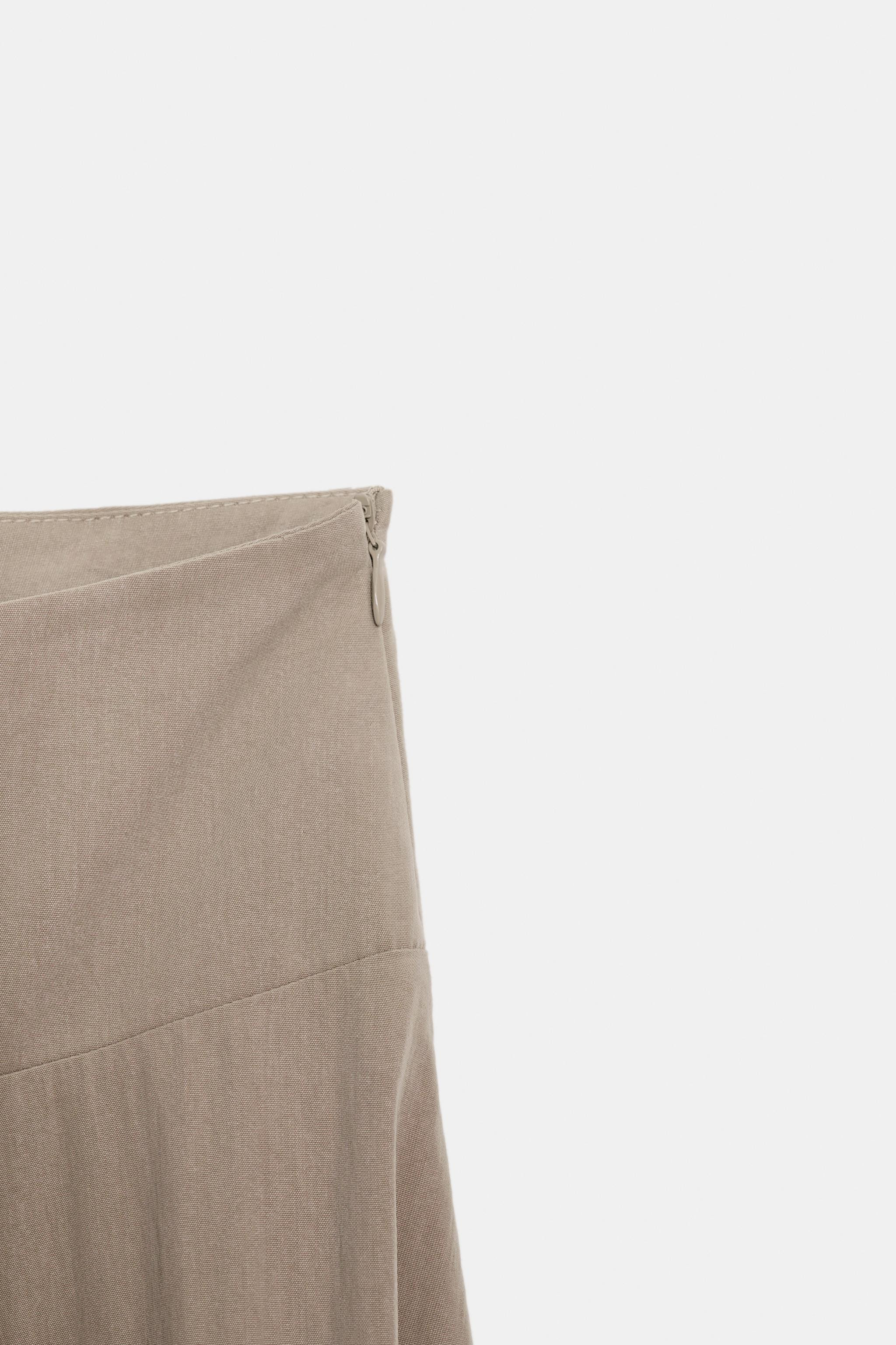 ASYMMETRIC HEM MIDI SKIRT | Zara US