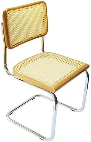 Amazon.com - Marcel Breuer Cesca Cane Chrome Side Chair in Honey Oak - Chairs | Amazon (US)