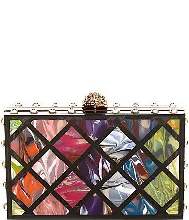 Kurt Geiger London Crystal Quilt Box Clutch Bag - Multi | Dillard's