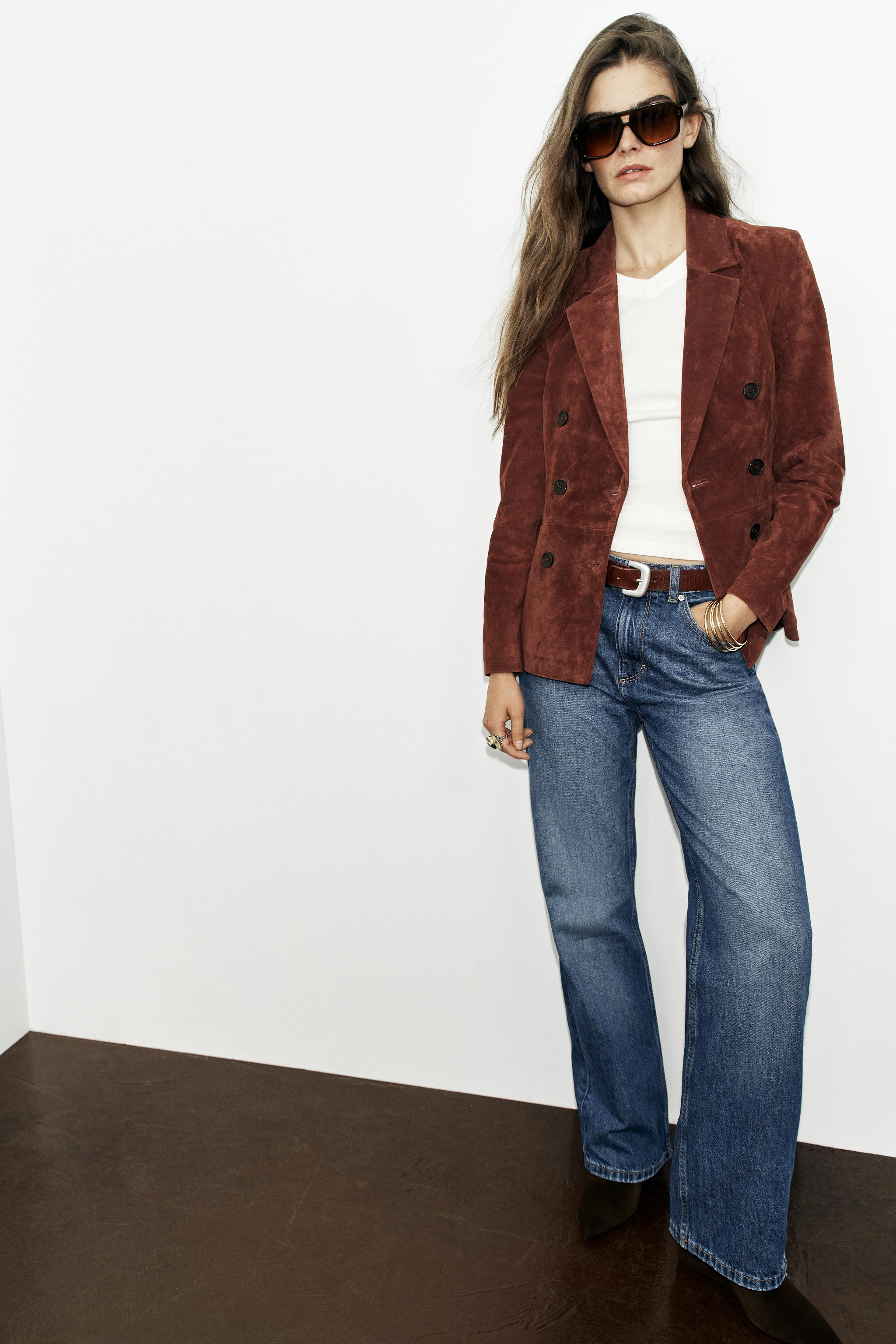 100% LEATHER FITTED BLAZER | Zara US