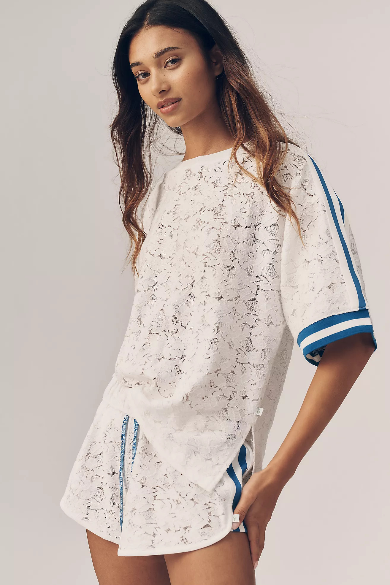 Daily Practice Sheer Lace Tee | Anthropologie (US)