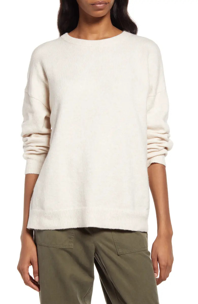 Organic Cotton Blend Crewneck Sweater | Nordstrom