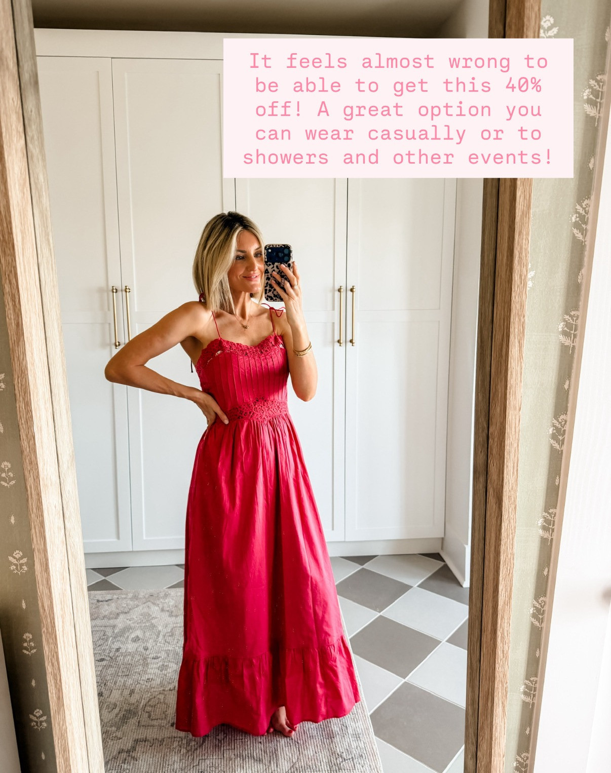 A dress you won't believe is from Target, and it's even 40% off! This is a no brainer! Perfect for a tropical vacation this summer! Wearing S!

Loverly Grey, Target, resort wear, vacation looks, maxi dress, summer dress 

 #LTKSeasonal #LTKSaleAlert