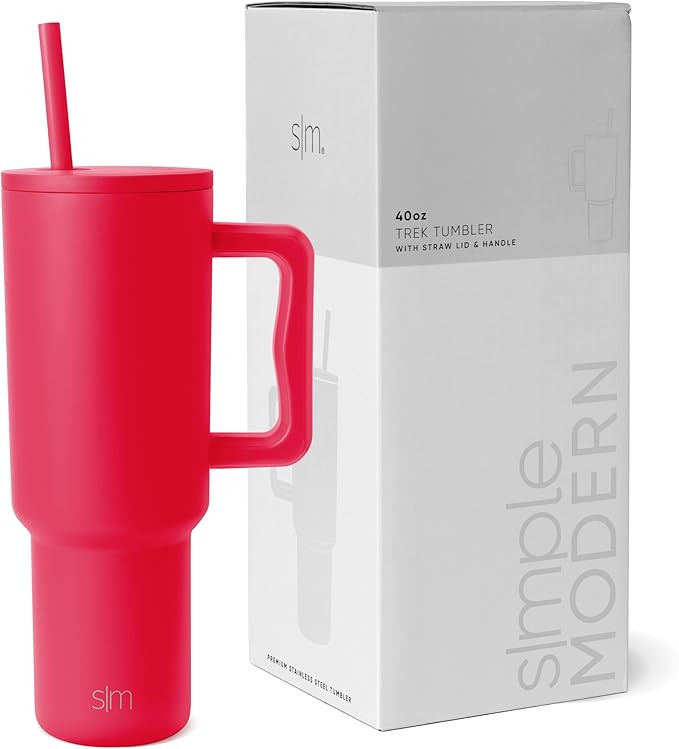 Simple Modern 40 oz Tumbler with Handle and Straw Lid | Insulated Cup Reusable Stainless Steel Wa... | Amazon (US)