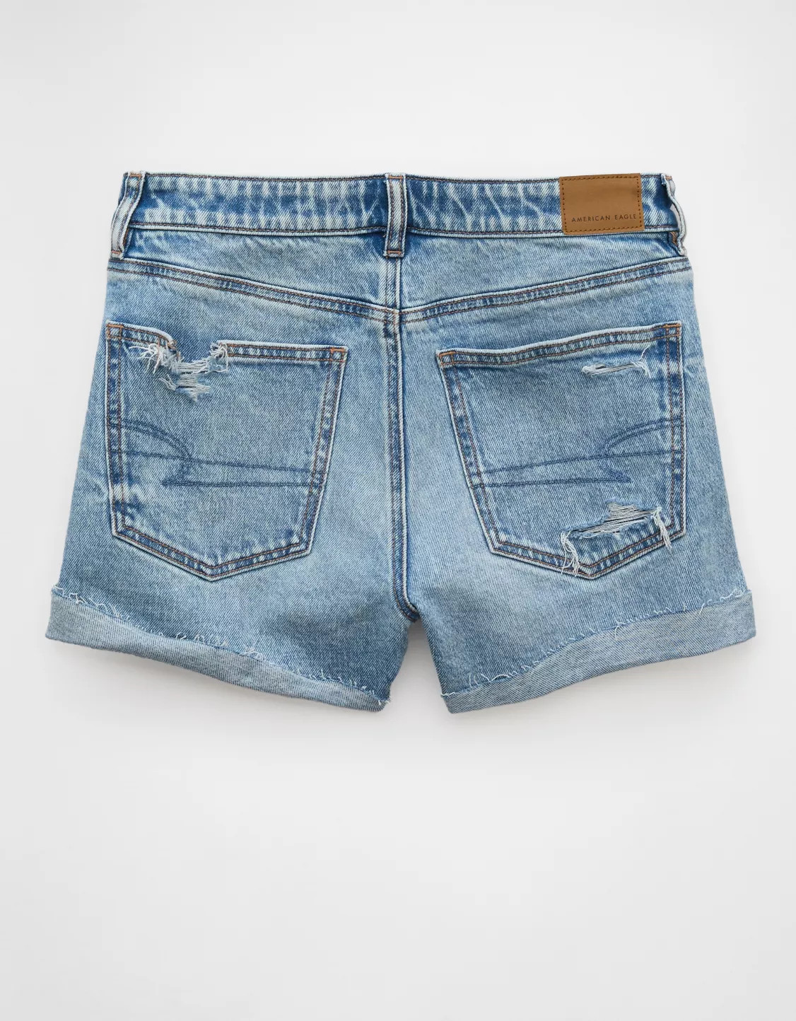 AE Stretch Ripped Denim Mom Short | American Eagle Outfitters (US & CA)