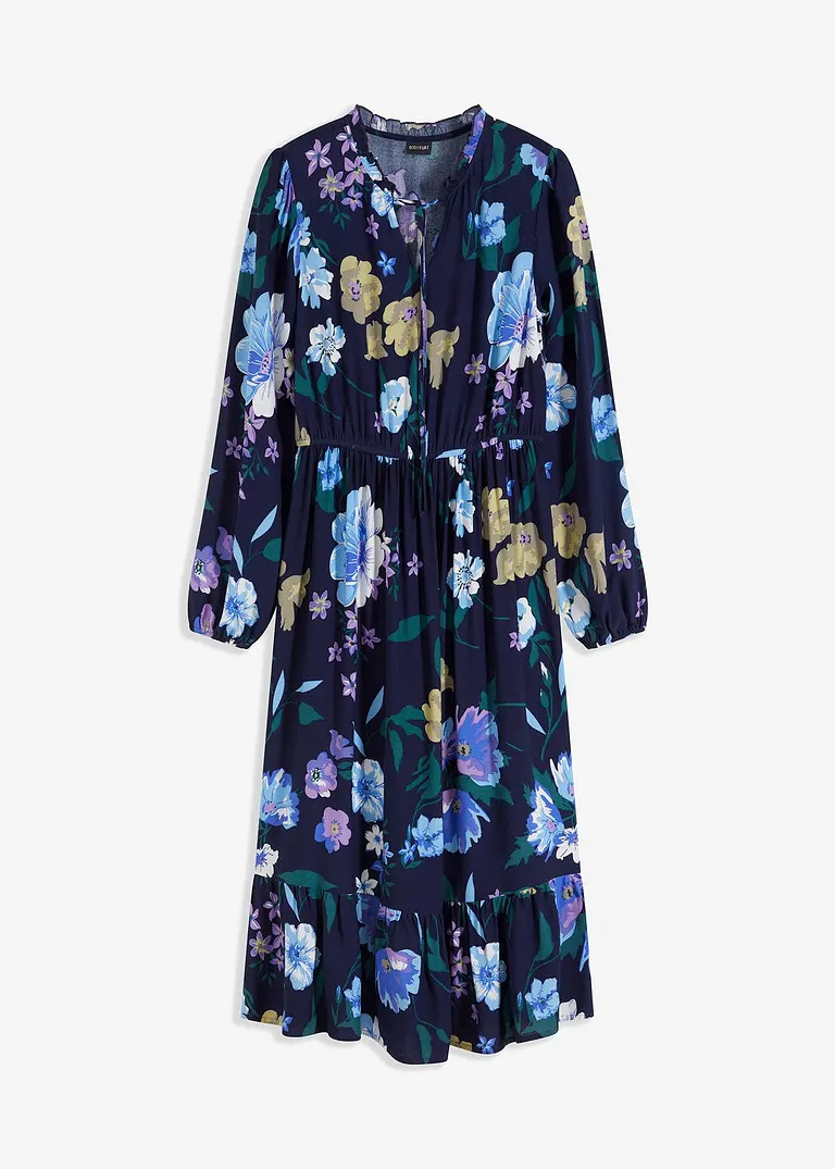 Midikleid aus fließender Viskose | Bonprix DE