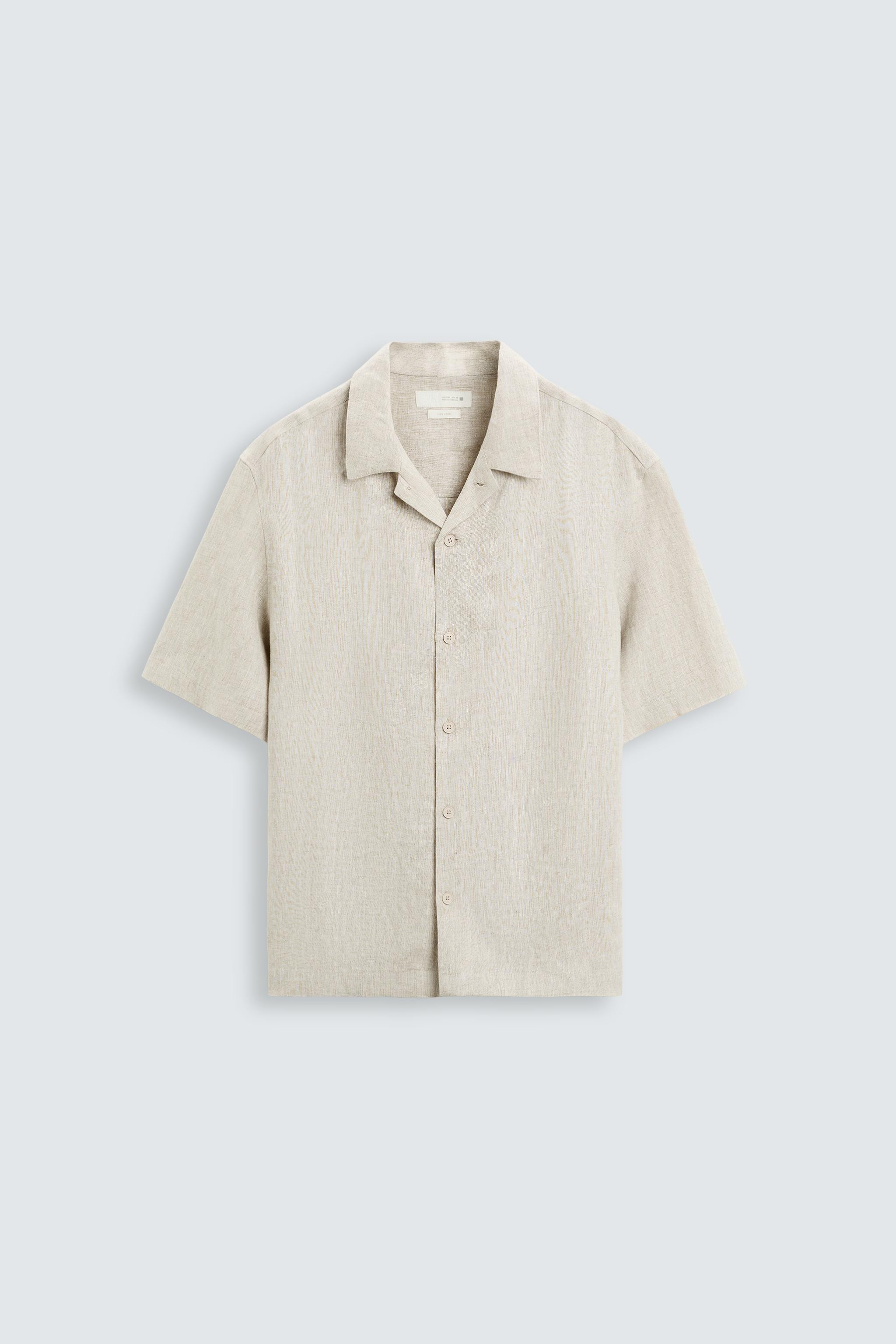 100% LINEN RELAXED FIT SHIRT | Zara US