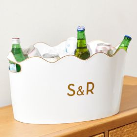 Scalloped Gold Rim Party Tub | Mark and Graham