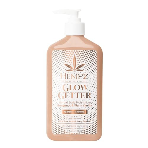 Hempz Glow Getter Body Lotion, Hydrating Moisturizer with Shimmer, 17 oz. | Amazon (US)
