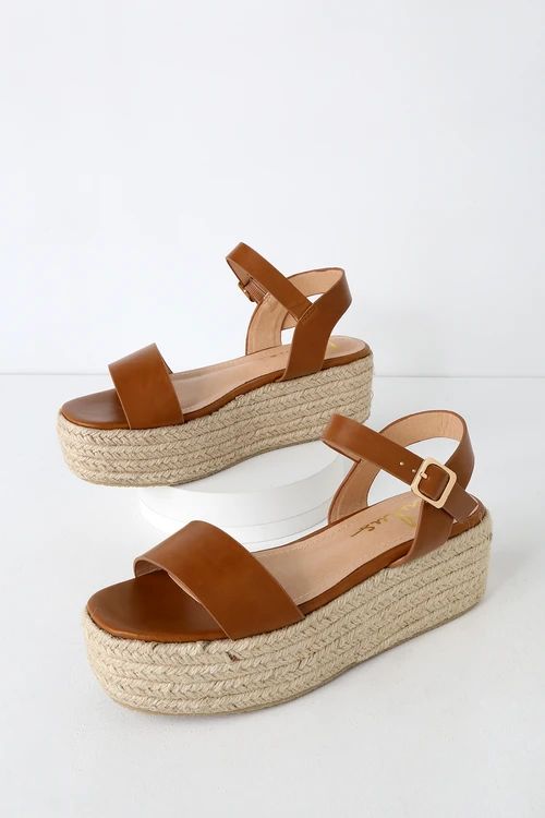 Corsa Tan Espadrille Flatform Sandals | Lulus (US)