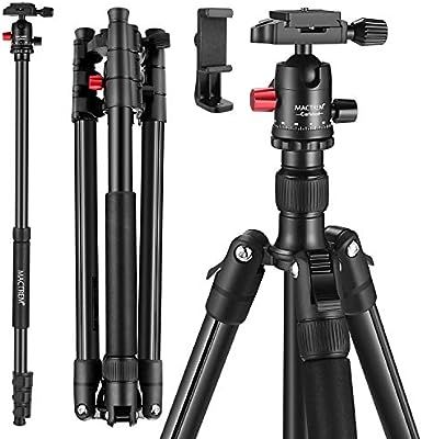 MACTREM Professional Camera Tripod with Phone Mount, 62" DSLR Tripod for Travel, Super Lightweigh... | Amazon (US)