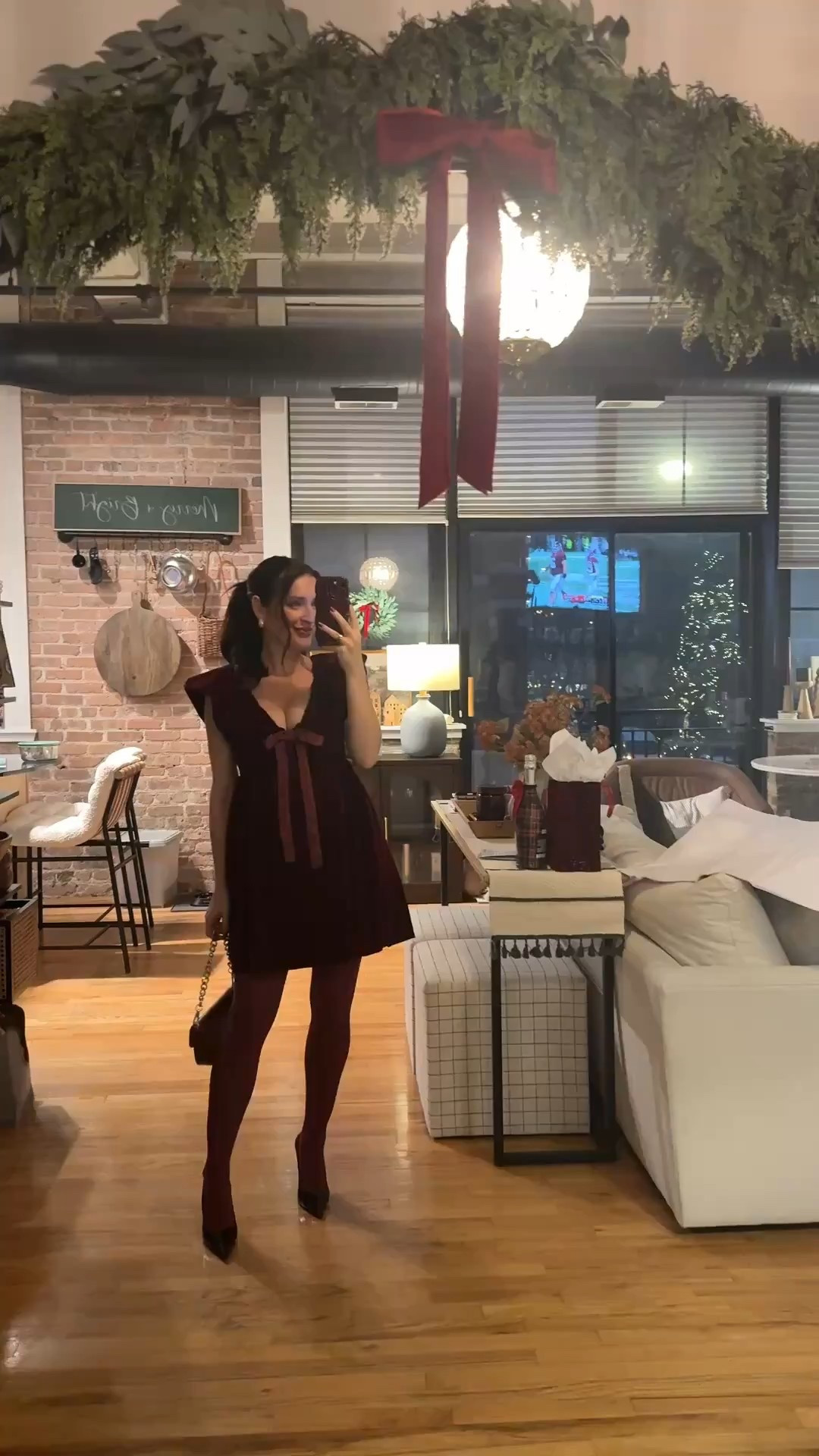 Adorable date night outfit perfect for Valentine’s Day - especially with the red tights! 

#LTKootd #LTKValentine