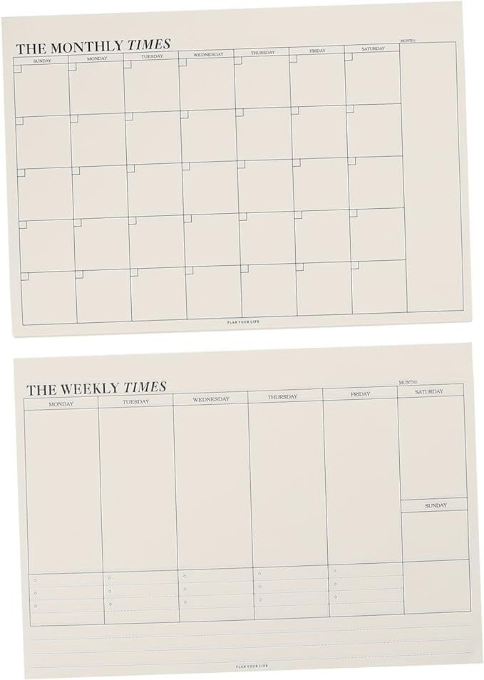 STOBOK 2pcs Tear- Notebook Daily for Monthly Memo Paper Time Planning Weekly Task Checklist Off M... | Amazon (US)