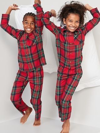 Gender-Neutral Matching Flannel Pajama Set for Kids | Old Navy (US)