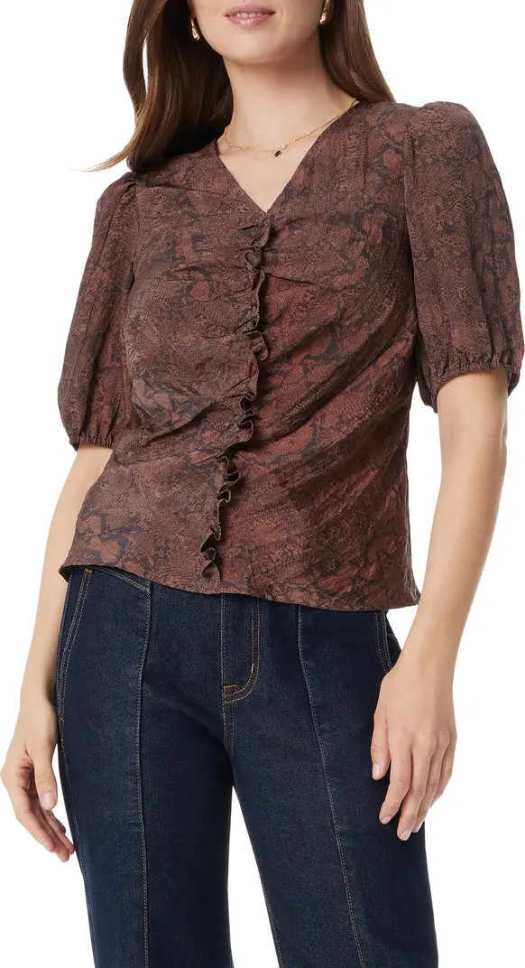 Dakota Print Shirred Puff Sleeve Top | Nordstrom