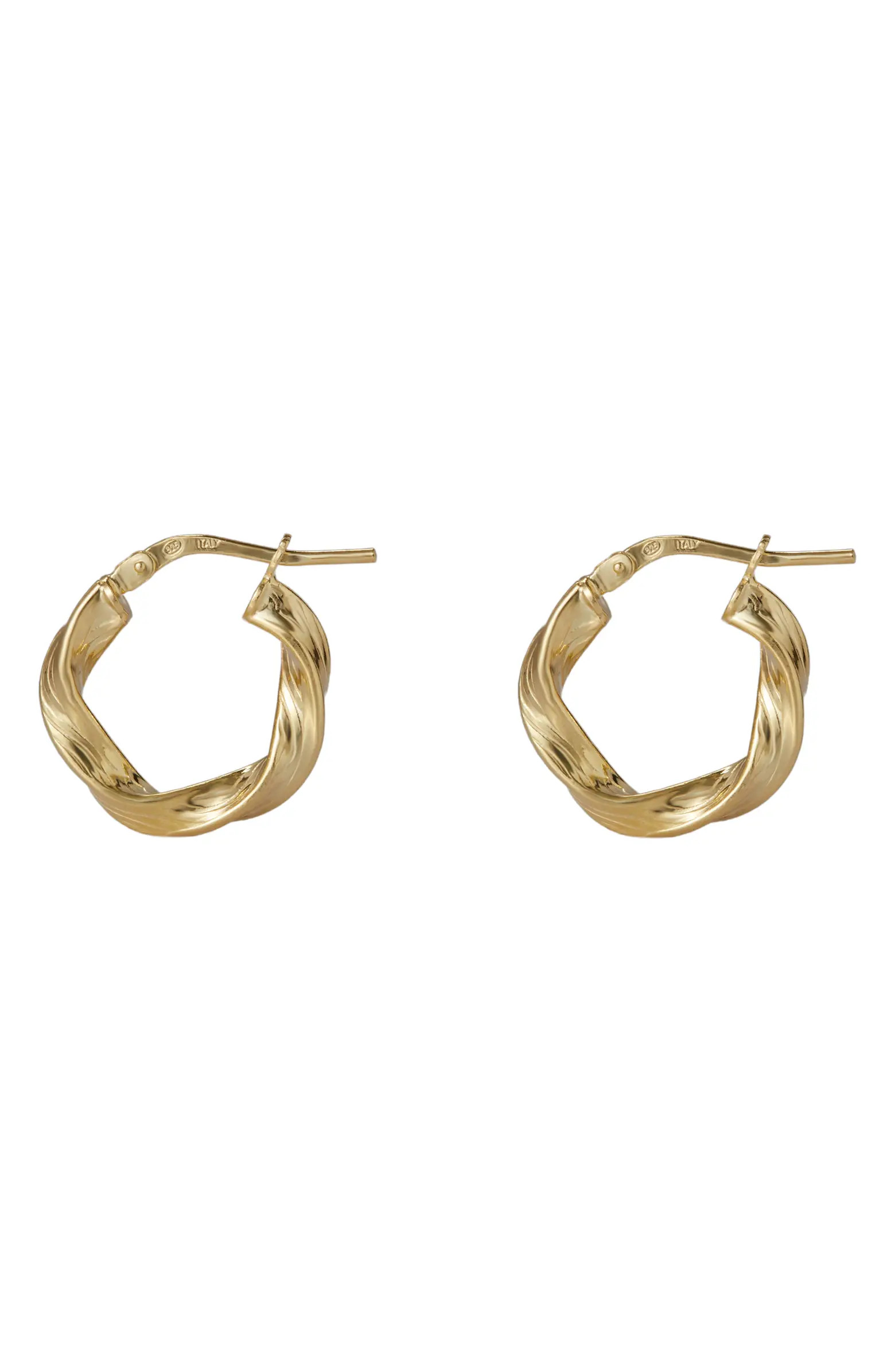 Argento Vivo Sterling Silver Twist Hoop Earrings | Nordstrom | Nordstrom
