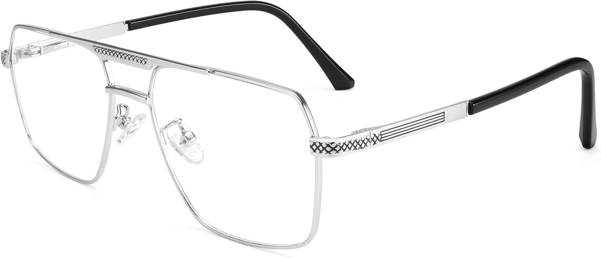 Dollger Blue Light Blocking Glasses for Men Trendy Aviator Square Computer Eyeglasses Metal Frame... | Amazon (US)