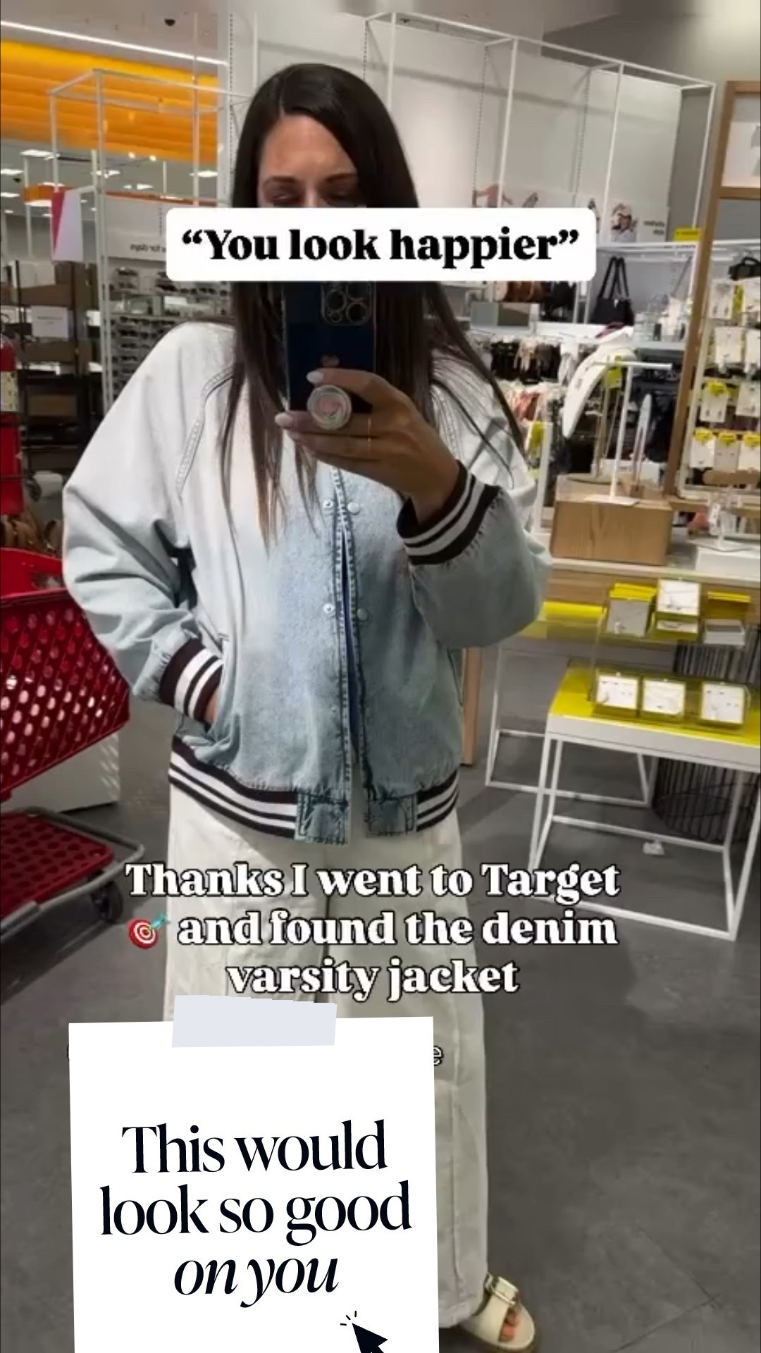 Target Denim Varsity Jacket!
Light weight and comfy!

#fashion #fashionblogger #style #explore #womensfashion #reel #target #reels #targetfinds #womenfashion #denimjacket #backtoschool

#LTKStyleTip #LTKSaleAlert