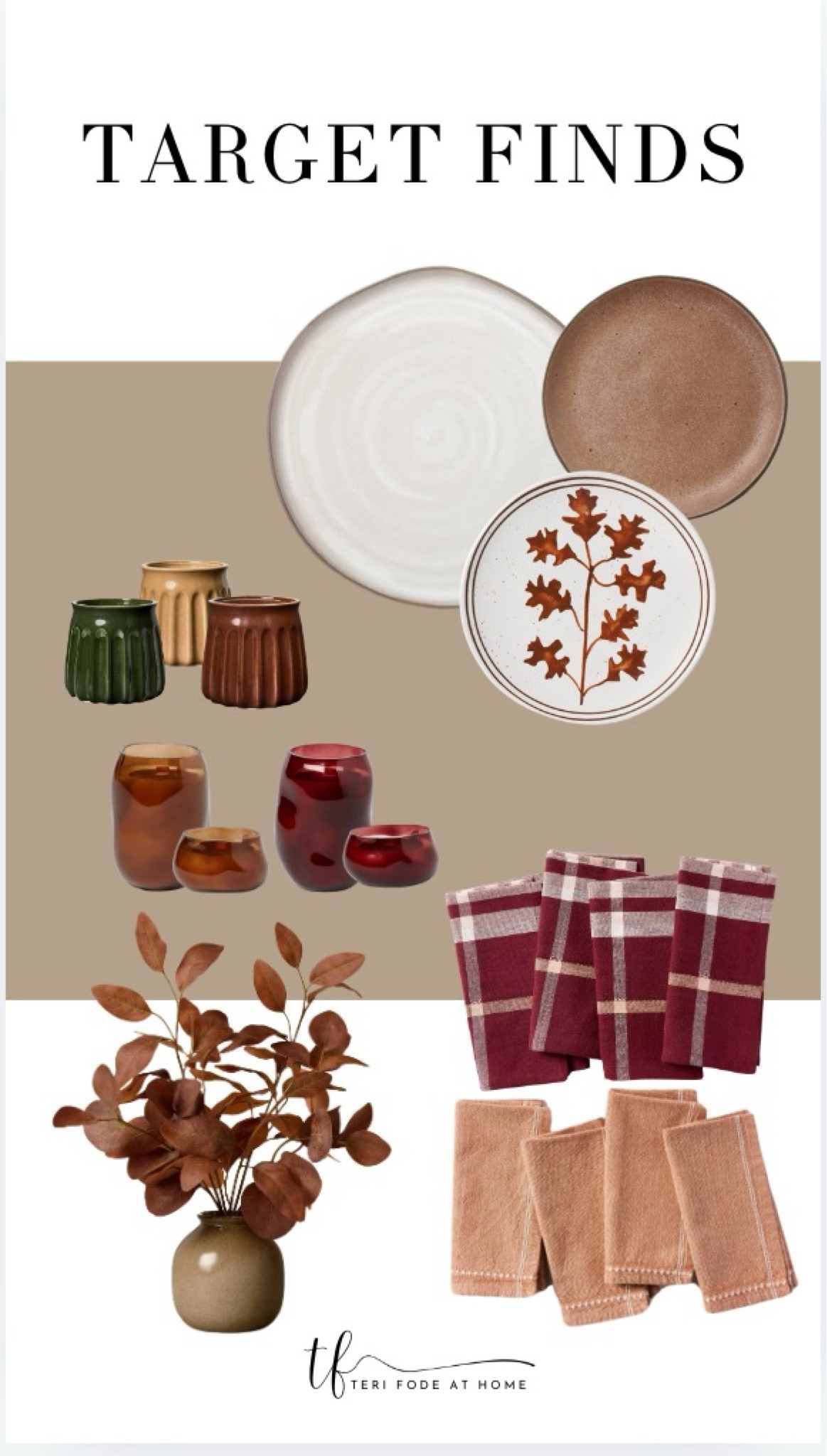 Tablescape decor, fall tablescapes, fall napkins, fall candles, fall dishes 

#LTKHome #LTKxTarget