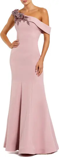 Crepe Floral Beaded Off The Shoulder Mermaid Gown | Nordstrom