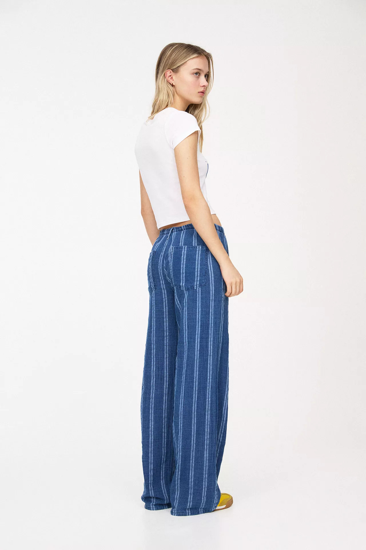 Striped rustic trousers | PULL and BEAR UK