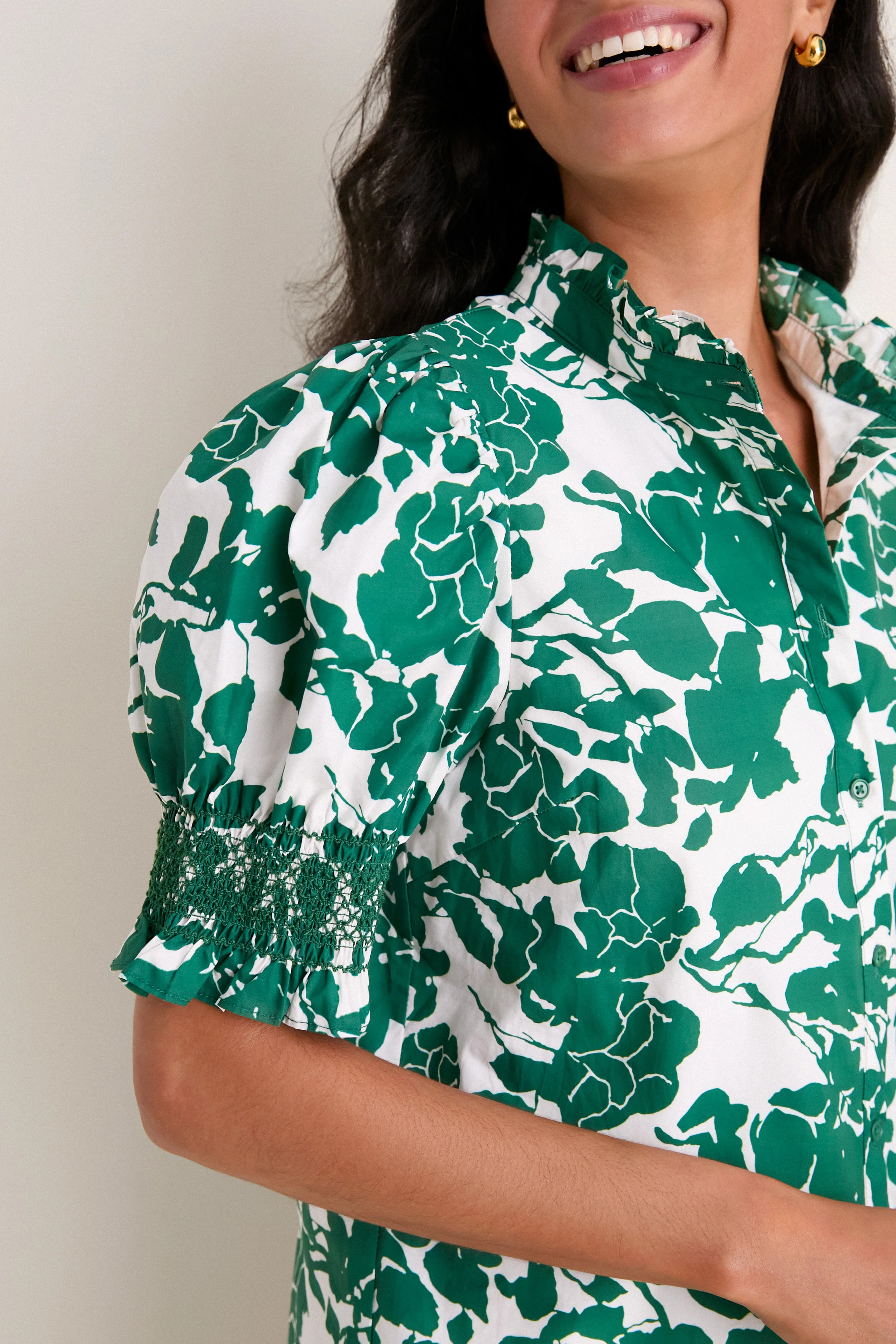Green Floral Floral Lou Lou Mini Dress | Tuckernuck (US)