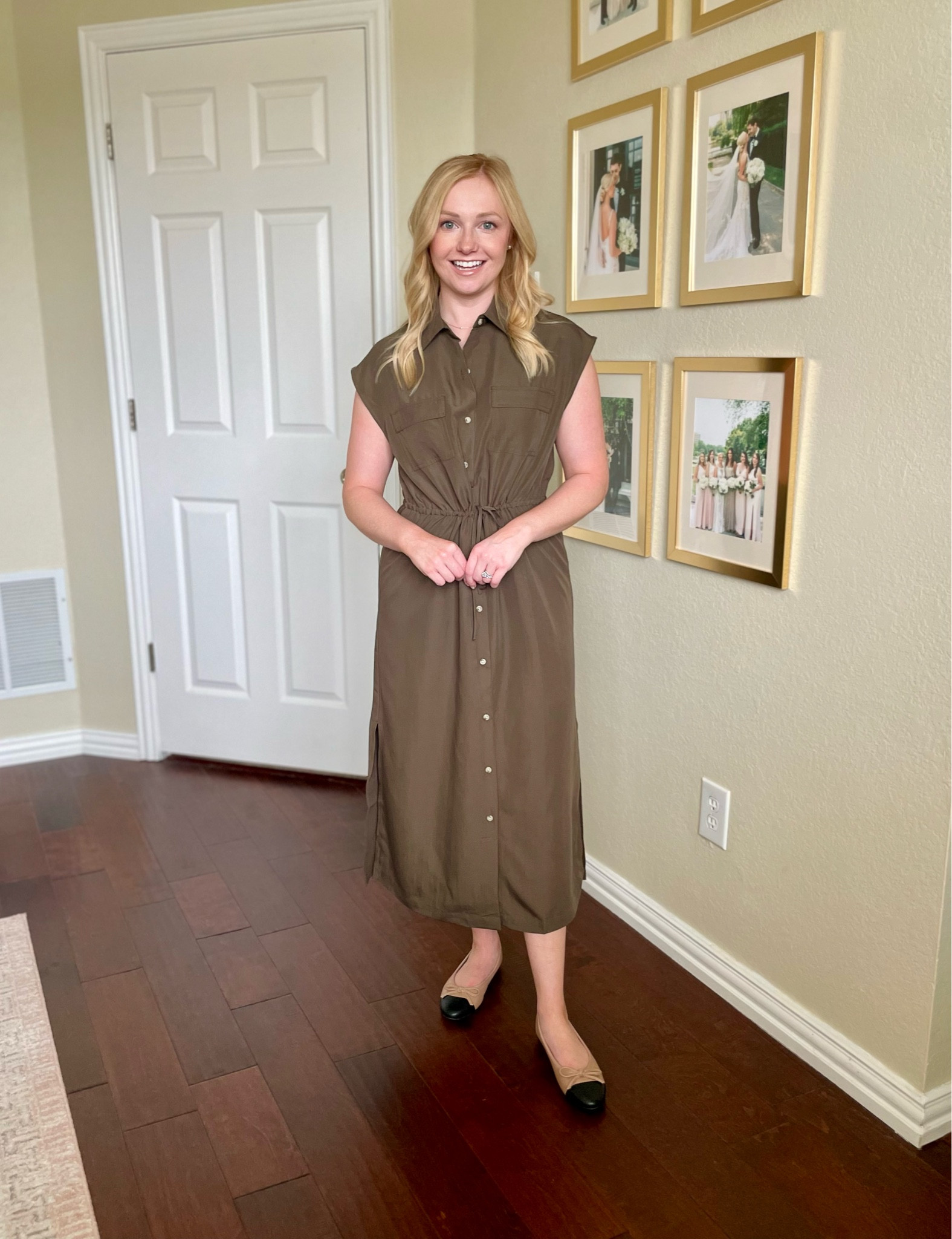 Wearing XSP | work dress, teacher dress, teacher outfit, spring workwear, wear to the office, midi dress, utility dress 

#LTKstyletip #LTKSeasonal #LTKfindsunder50