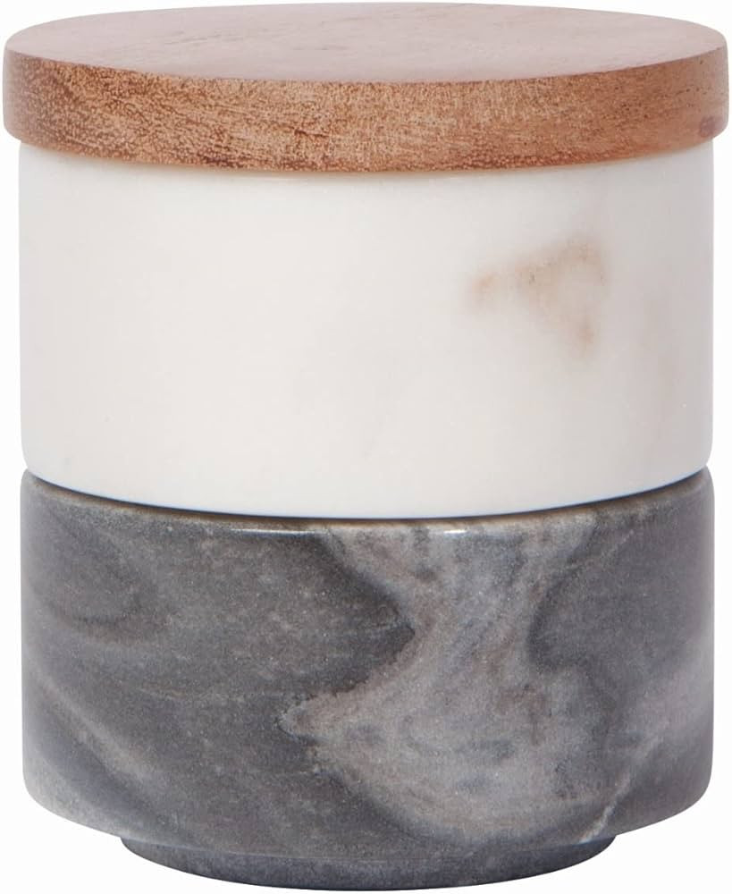 Now Designs Danica Heirloom Marble Salt Cellar | White & Slate | Amazon (US)
