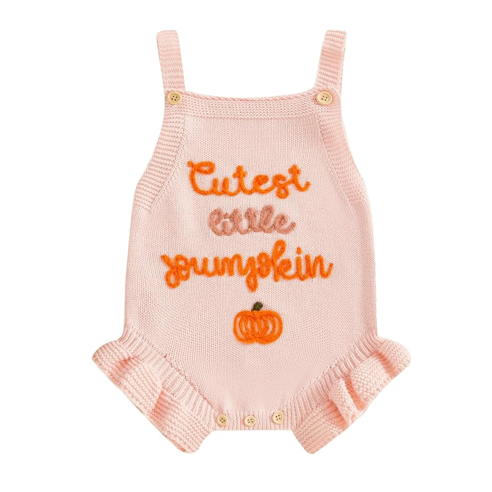 Baby Girl Fall Outfits Newborn Sleeveless Knit Sweater Romper Floral/Bee Onesie Cute Winter One P... | Amazon (US)