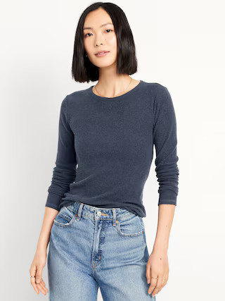 Plush-Knit Long-Sleeve T-Shirt | Old Navy (US)