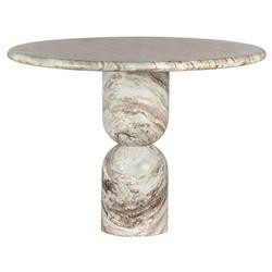 Figueroa Sawar Marble Dining Table - 42"W | Kathy Kuo Home