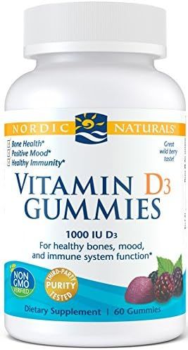 Nordic Naturals Vitamin D3 Gummies - Healthy Bones, Mood, and Immune System Function*, 60 Count | Amazon (US)