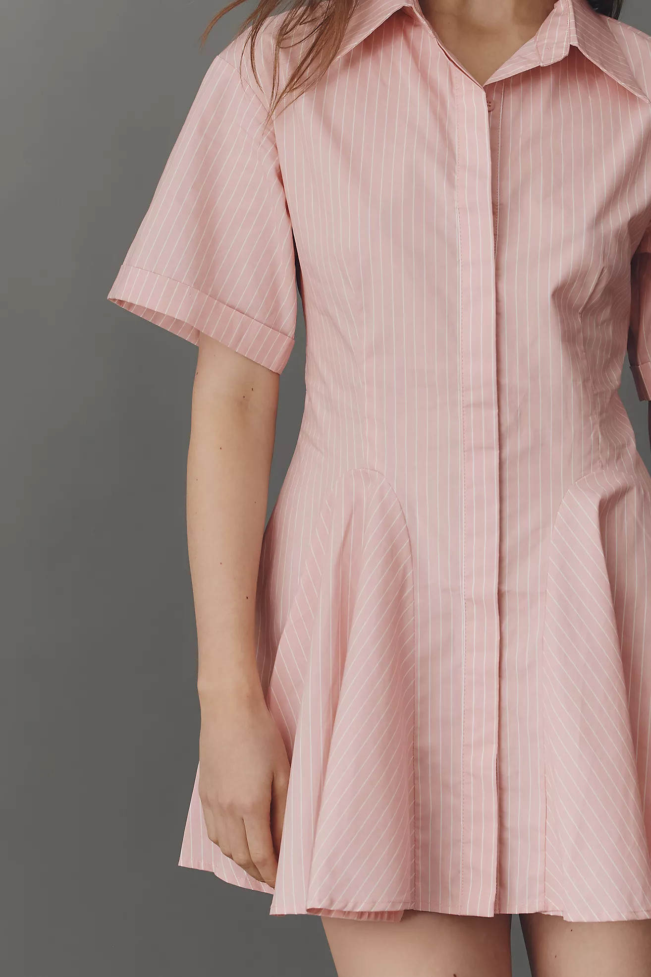 Elliatt Rosalie Short-Sleeve Mini Shirt Dress | Anthropologie (US)