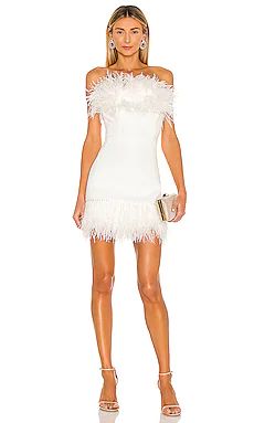 Bronx and Banco Lola Blanc Mini Feather Dress in White from Revolve.com | Revolve Clothing (Global)