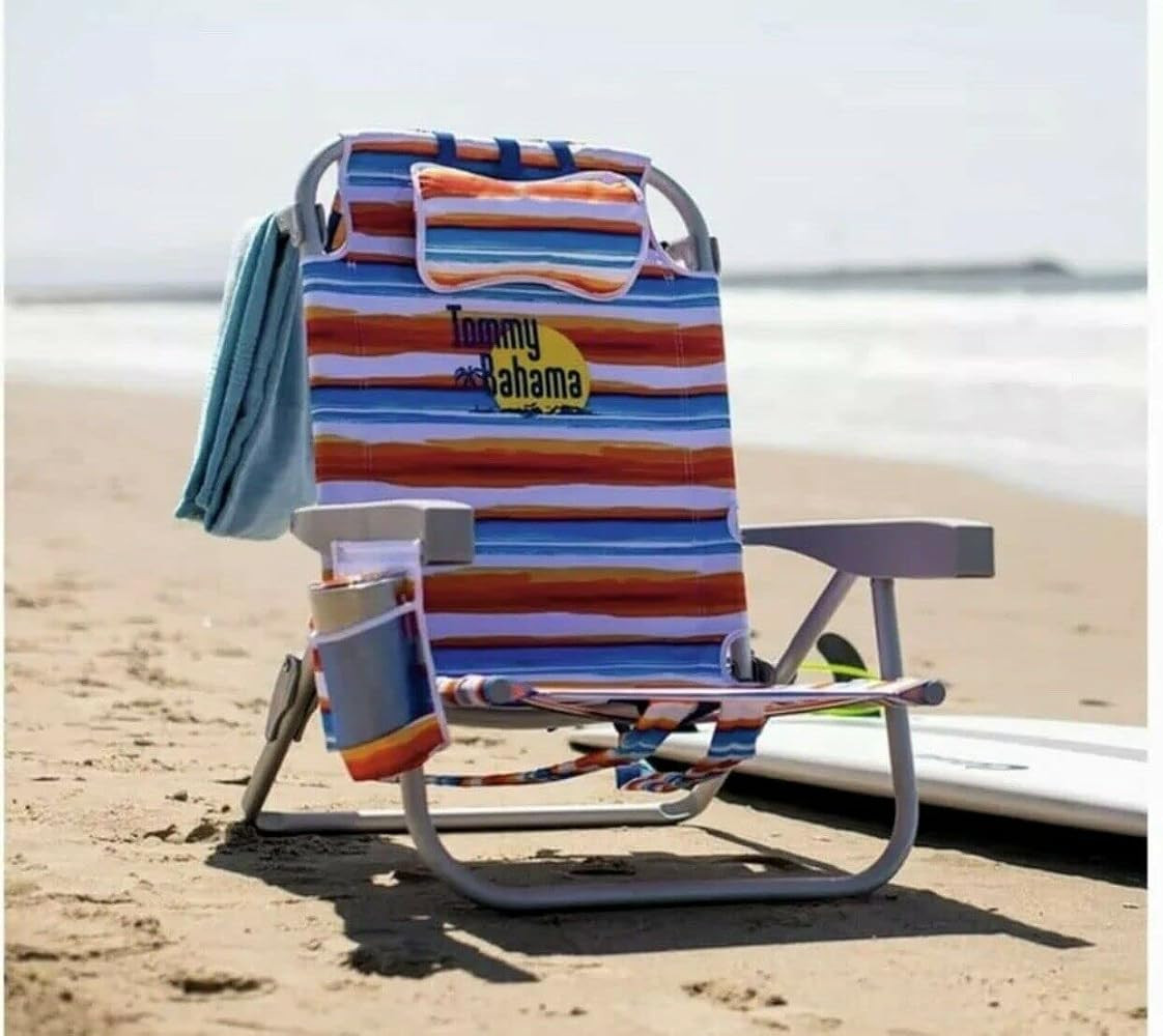 Tommy Bahama 2016 Backpack Cooler Chair with Storage Pouch and Towel Bar | Amazon (US)