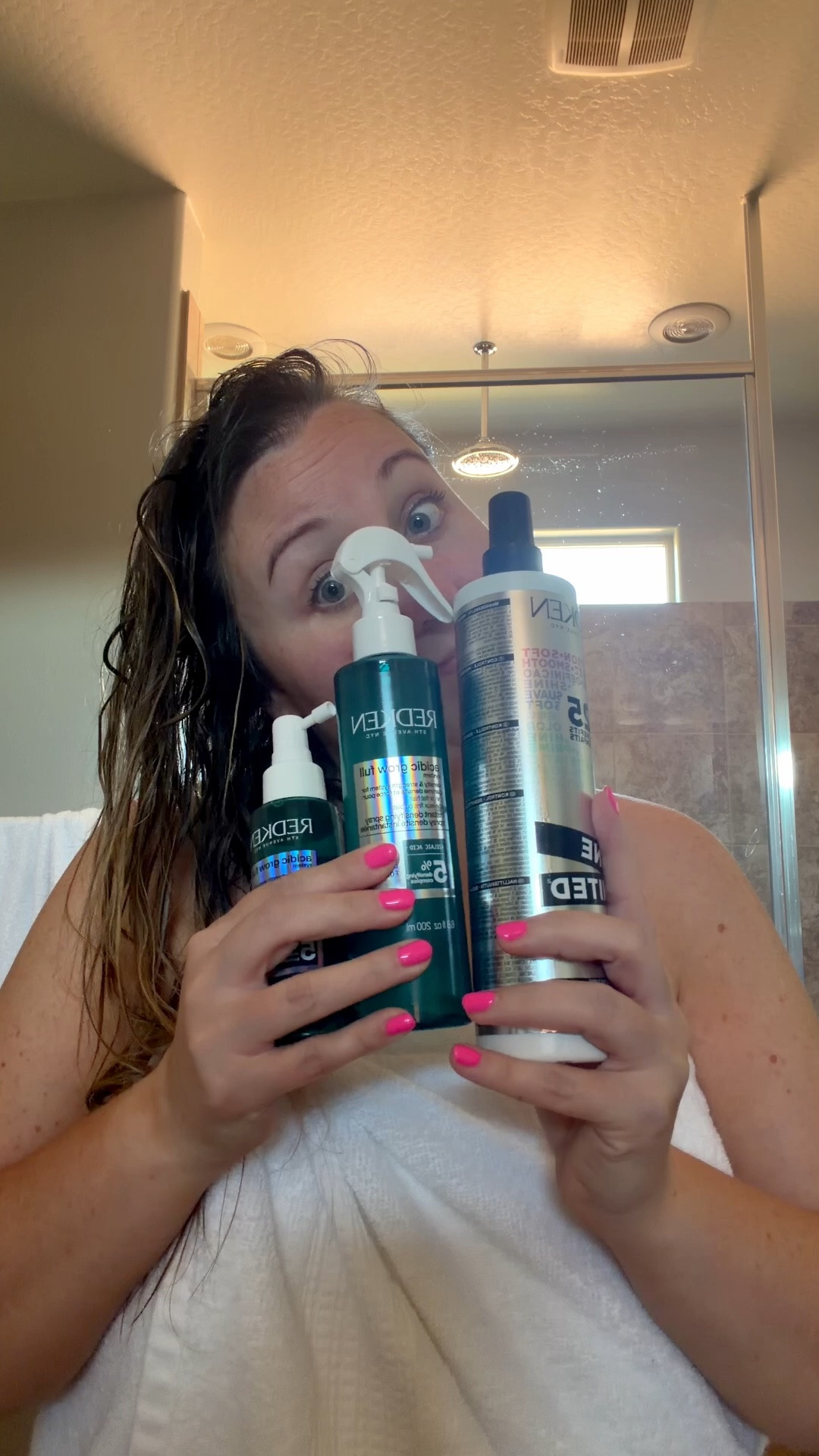 Quick little hair care spritz after a shower