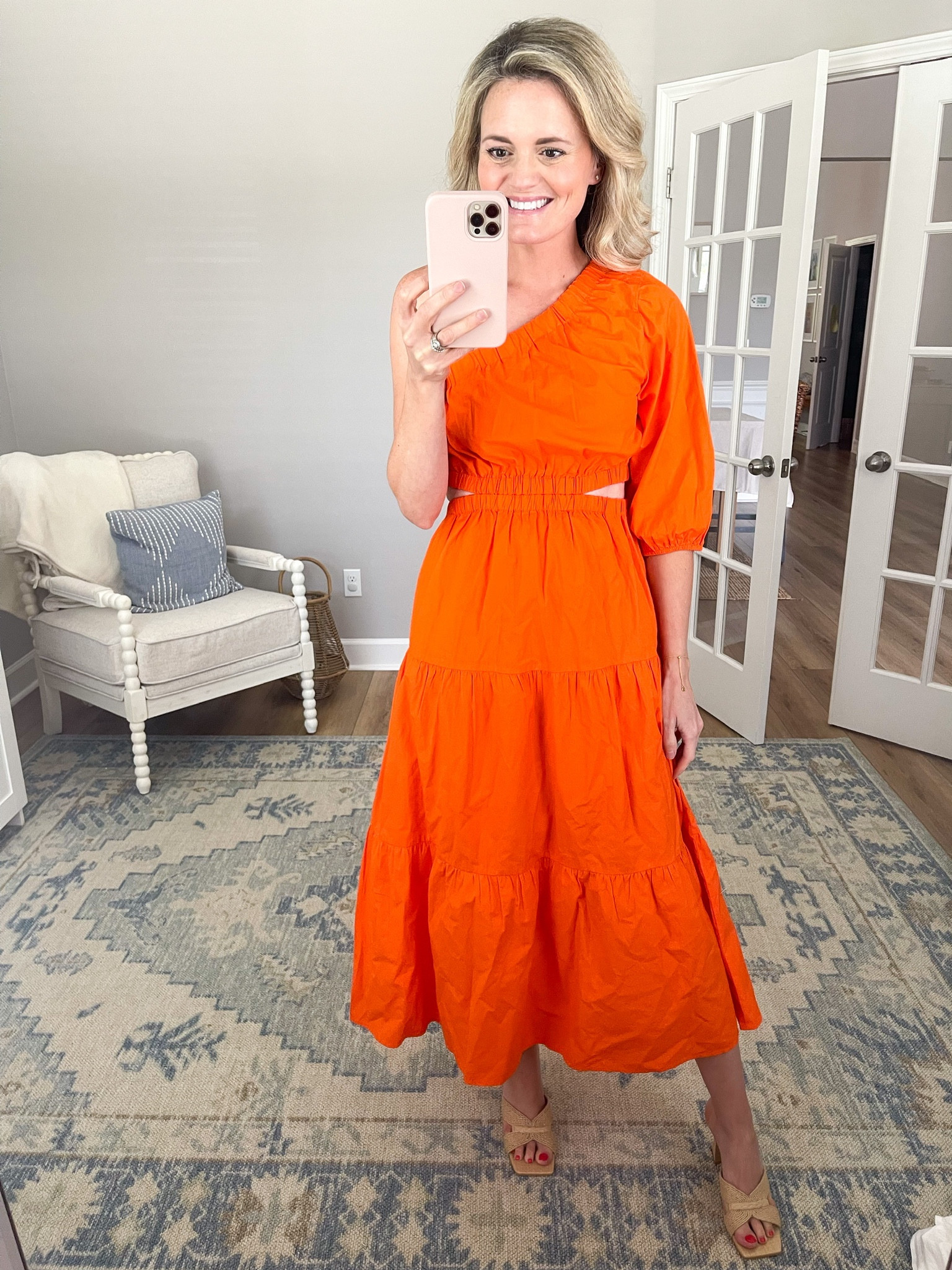 The Drop dresses from Amazon get me all the time! Orange is not a color you see on me often but I had to try it. Love the one shoulder look with cutouts around the waist. 

#LTKSeasonal #LTKunder100 #LTKtravel
