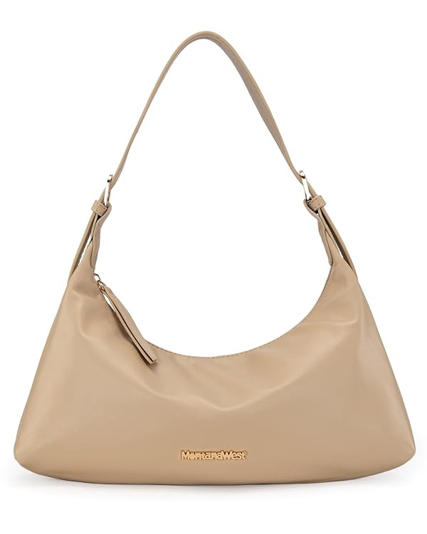 Montana West MEDIUM Shoulder Purses for Women Crescent Hobo Bags Trendy Purses | Amazon (US)
