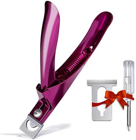 Elegant Violet Red Premium Adjustable Stainless Steel Artificial Acrylic Fake False Nail Tip Clipper | Amazon (US)