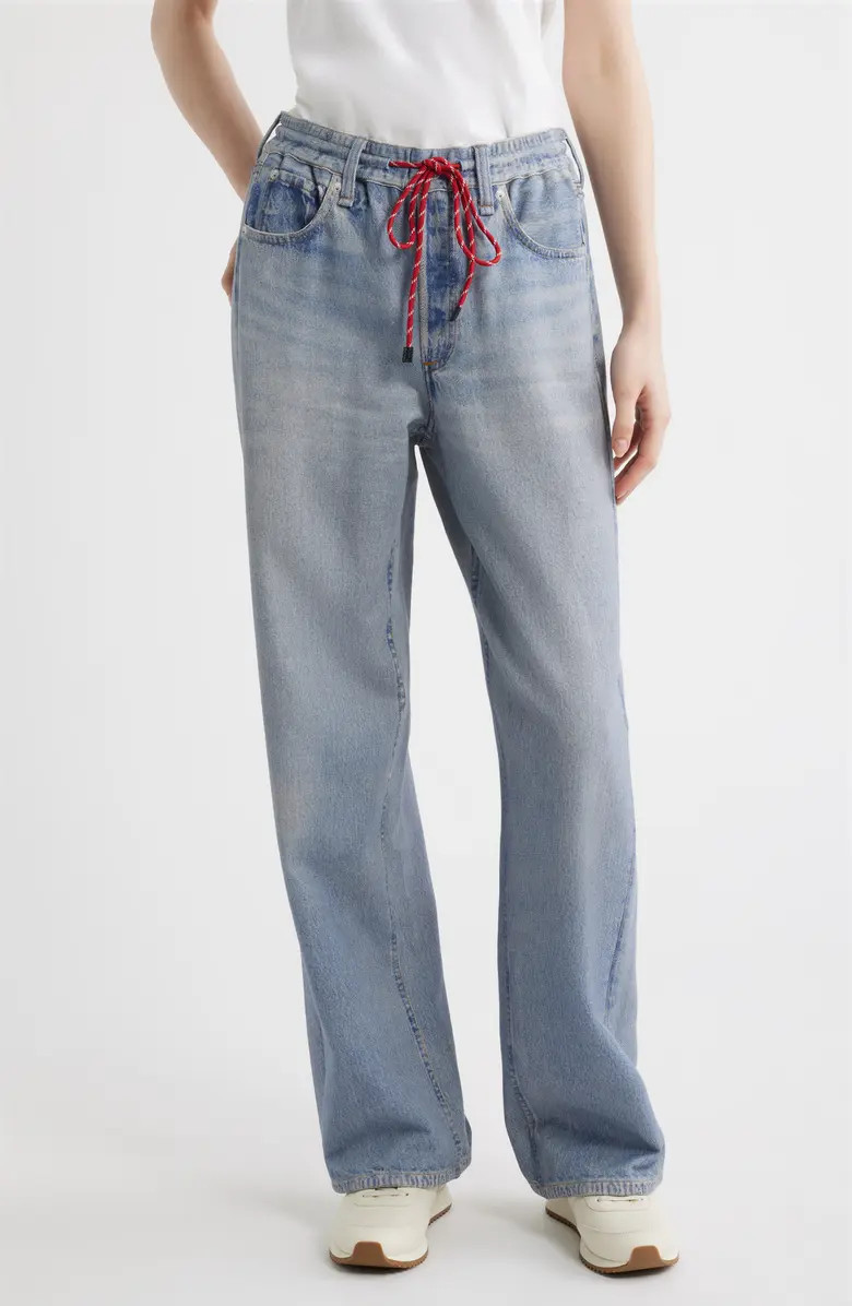 rb Miramar Pull-On Wide Leg Cotton Terry Sweatpant Jeans | Nordstrom