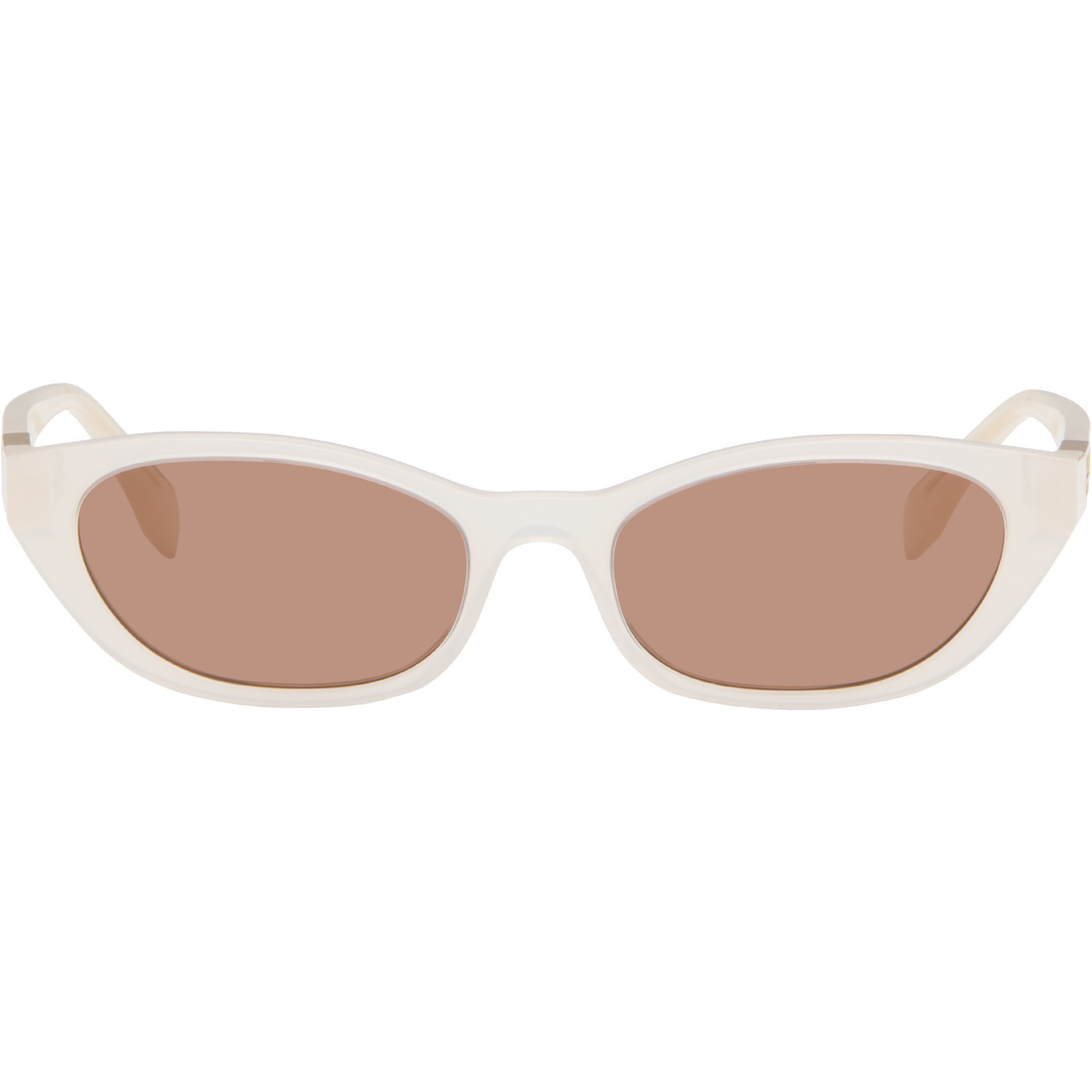 Fendi White Baguette Sunglasses | SSENSE
