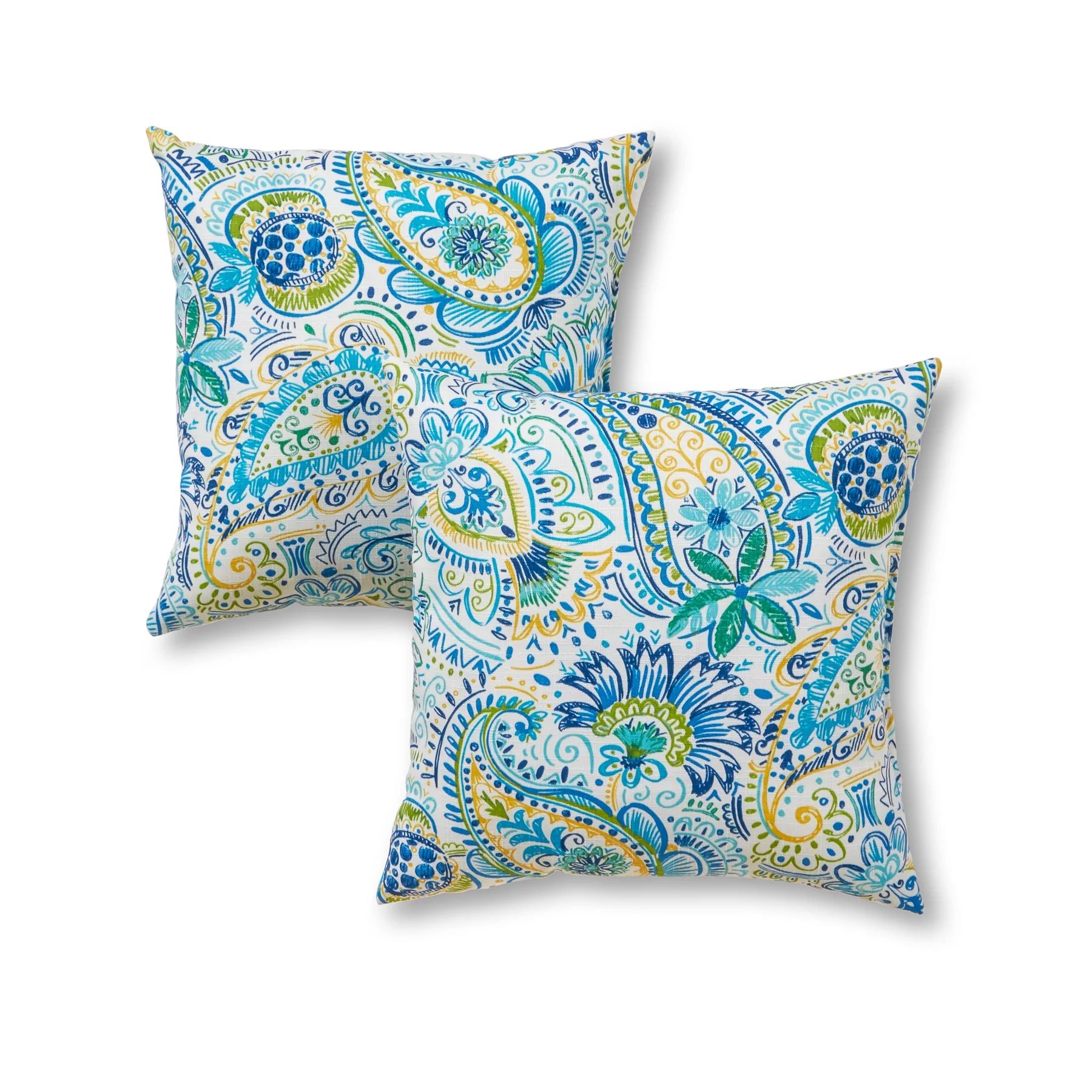 Greendale Home Fashions Baltic 17" Square Outdoor Throw Pillow (Set of 2) | Walmart (US)
