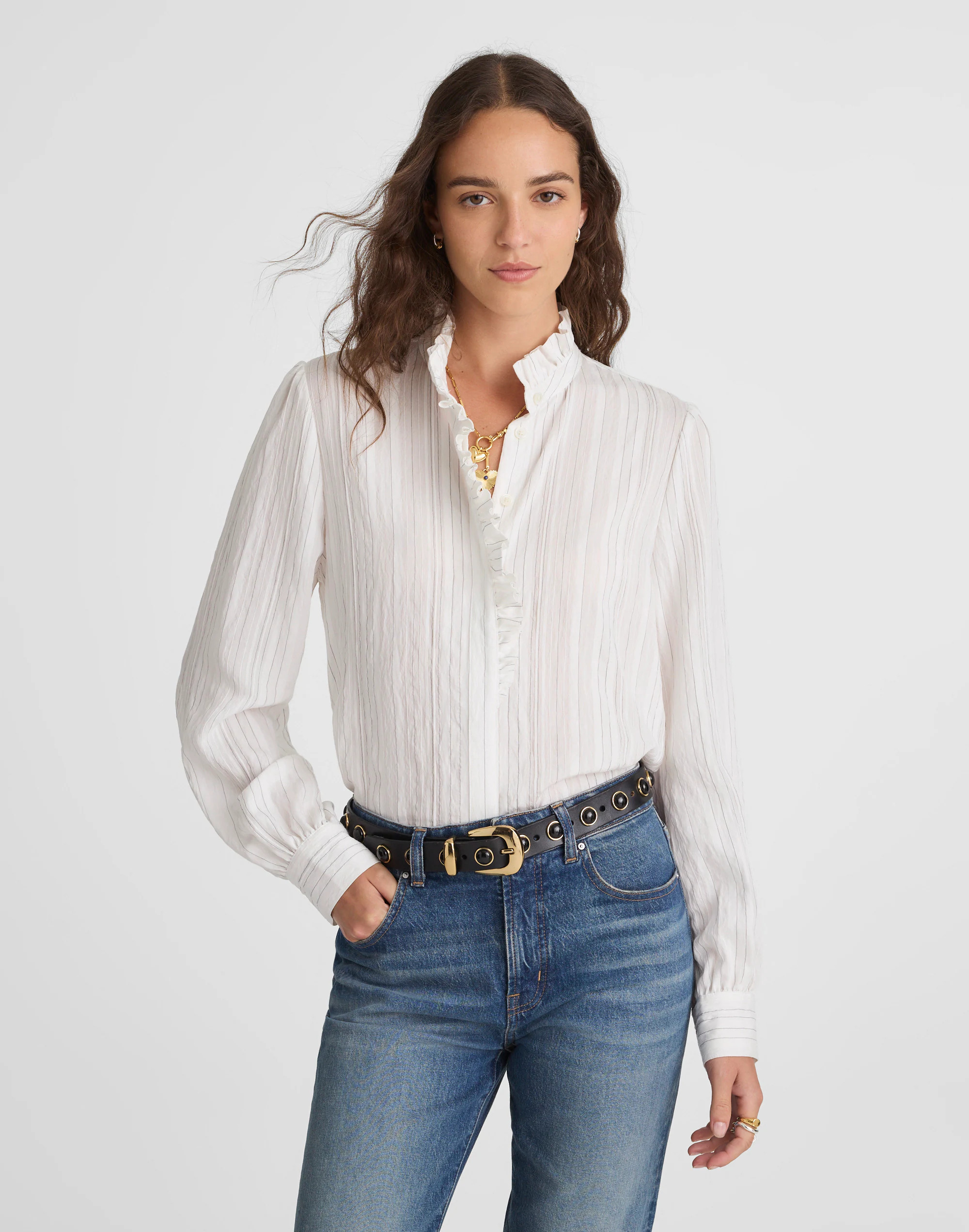Ruffled Button-Up Top | Madewell