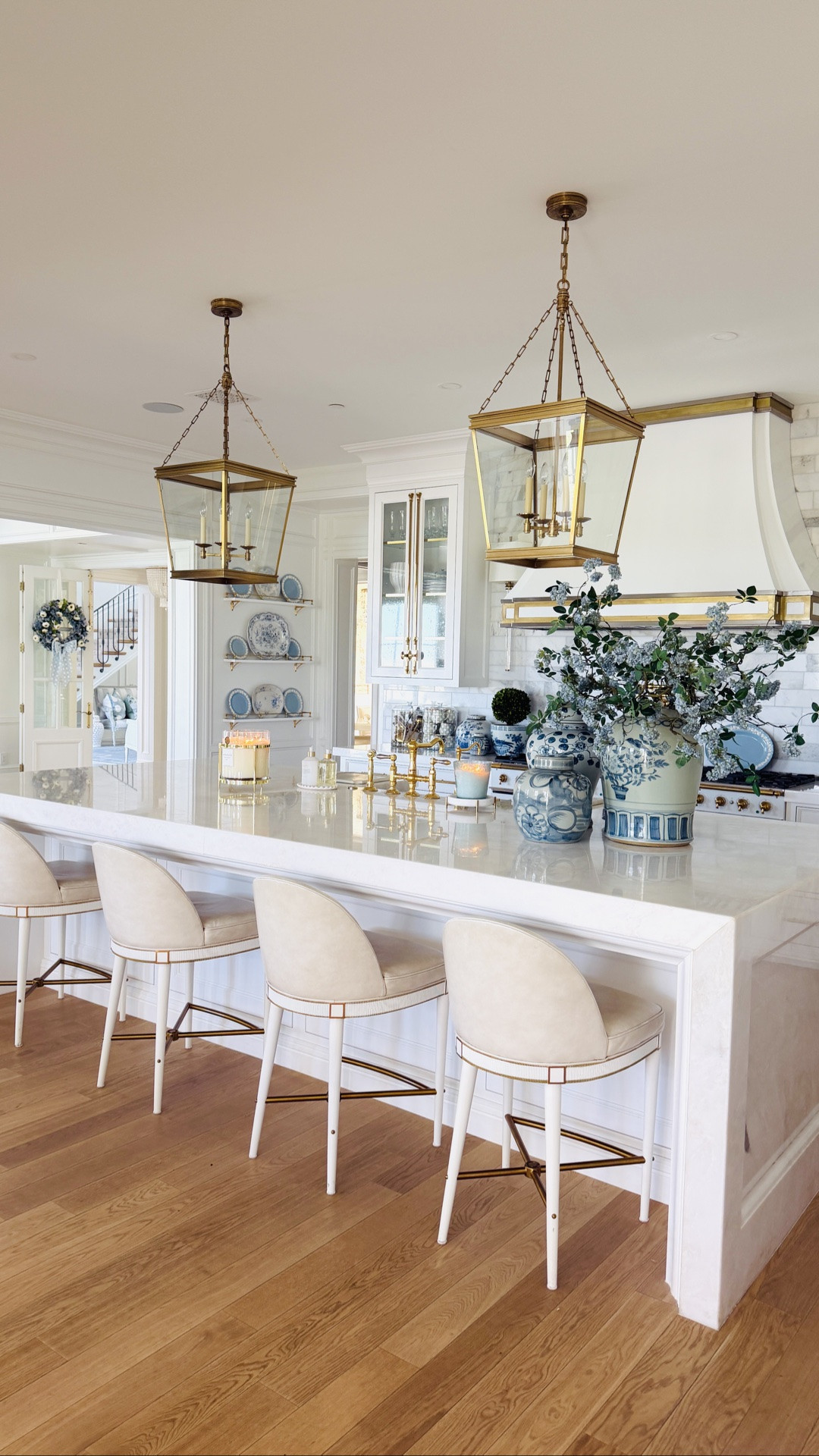 Welcome to our kitchen styled for summer!!! I used lots of blue and white ginger jars and dishes, gorgeous blue and white hydrangeas and yummy summer candles to welcome summer into the heart of our home.

#LTKHome #LTKSeasonal