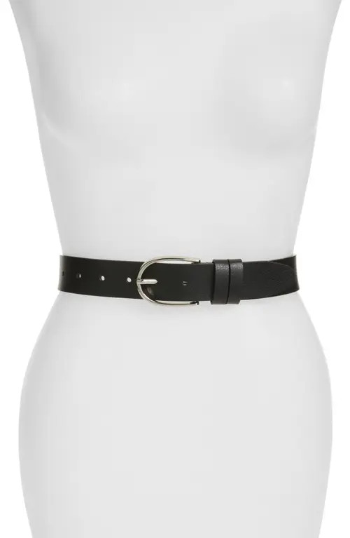 Nordstrom Double Loop Trouser Belt in Black at Nordstrom, Size X-Small | Nordstrom