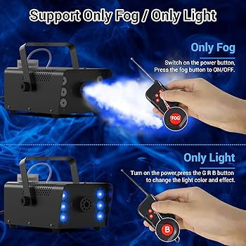 Theefun Fog Machine, 6 Stage LED Lights with 7 Colors Strobe Effect Smoke Machine 2500CFM with Wi... | Amazon (US)
