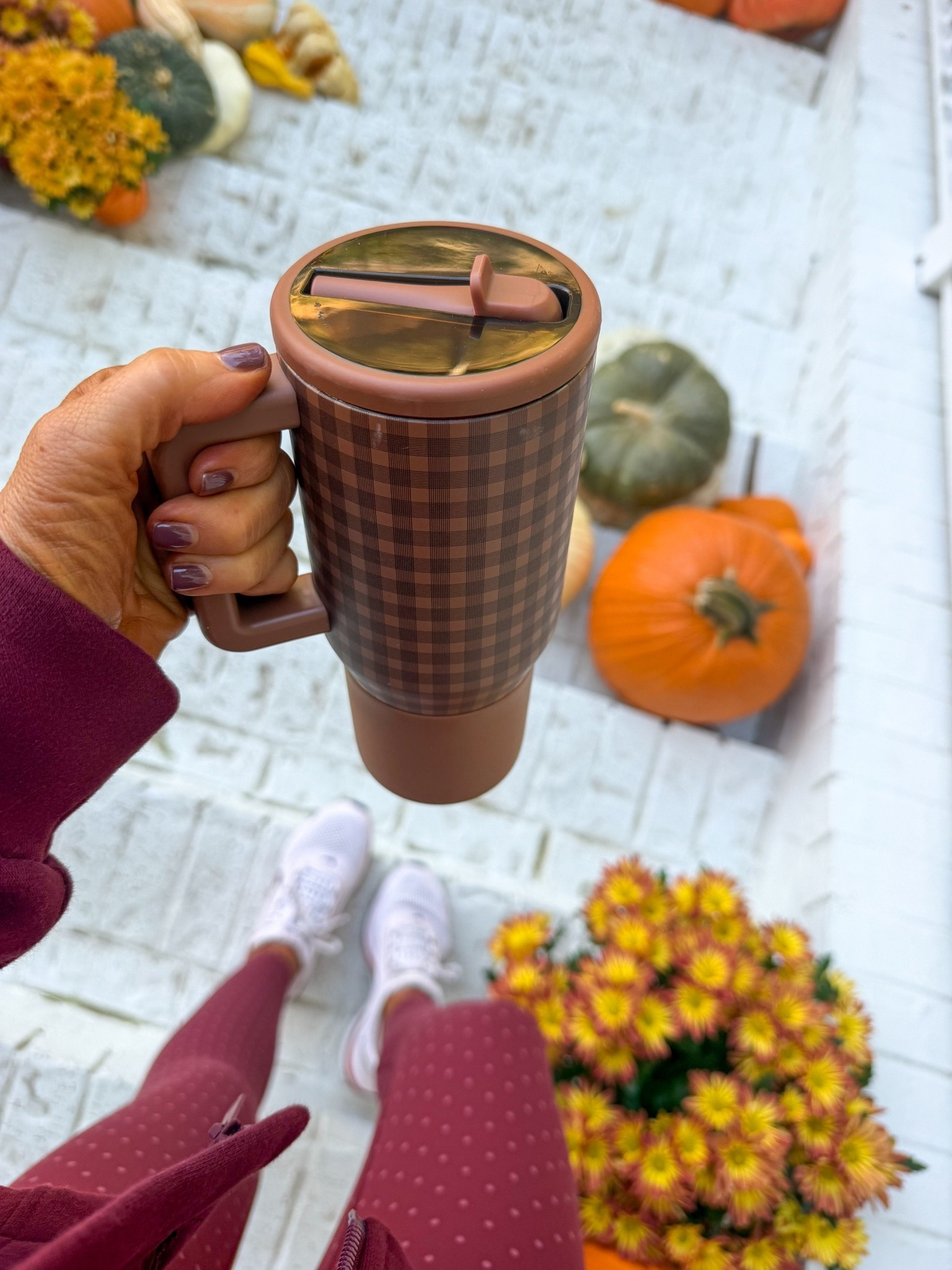 morning walk and coffee talk • @Spanx active set and @HydroJug travel tumbler!

#LTKSeasonal #LTKOver40