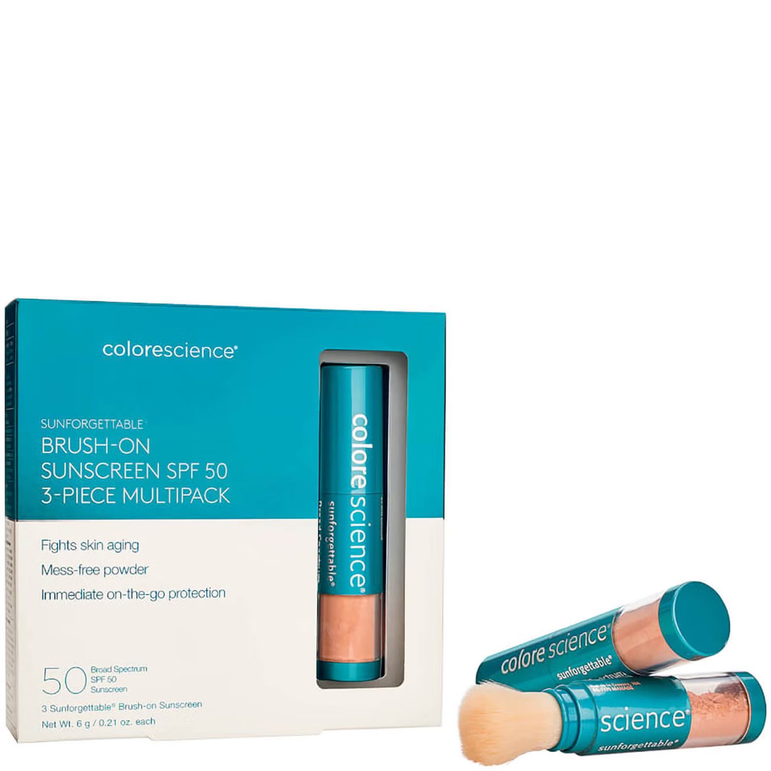 Colorescience Sunforgettable Total Protection Brush-On Shield SPF 50 Multipack 3 count | Skinstore